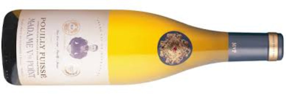 Madame Veuve Point Pouilly Fuisse 2017 - Buy it at Killer Vino Brix and Mortar (killervino.com)  local boutique wine shop located in Houston, Texas.  Find an amazing curated selection of wines, Balsamic Vinegars, Olive Oils,  unique wine gifts, Professional Corkscrews, The Durand,  italesse stemware wine glasses, and is also an authorized dealer and installer for vintage view wine racks.