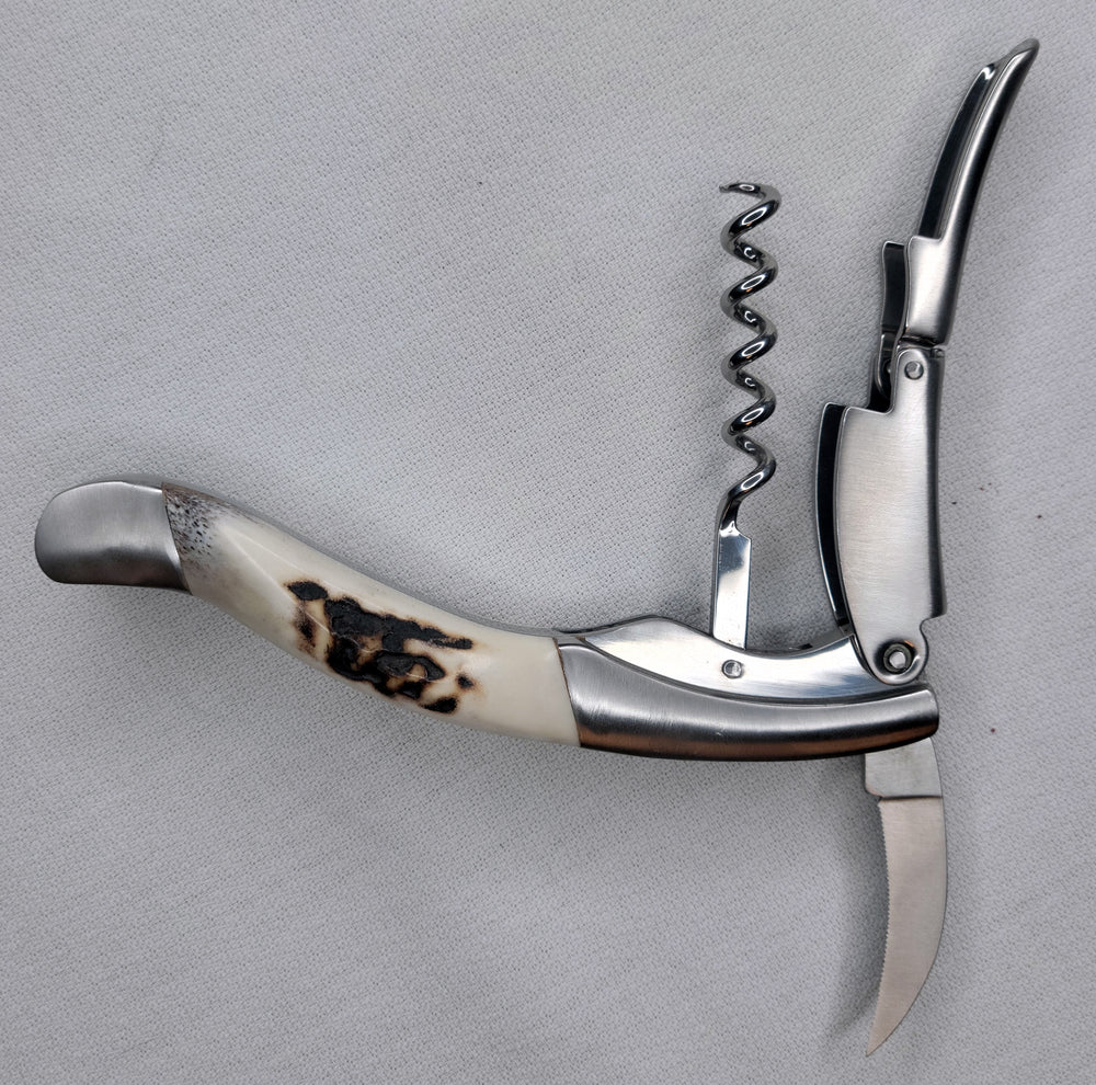 
            
                Load image into Gallery viewer, Luxury Wine Corkscrew Red Deer Horn Handle - Awesome Wine Gift! Unique Wine gift on of a kind
            
        