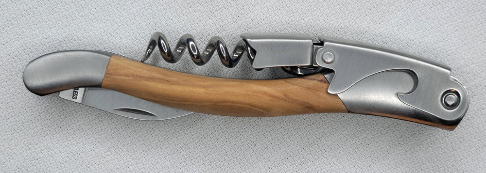 
            
                Load image into Gallery viewer, Luxury Wine Corkscrew small Italian Olive Wood Handle - Awesome Wine Gift!
            
        