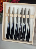 Hand Crafted Italian Table Knives  Handle from Domestic OX Horn- One of a kind foodie gift.