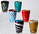 Mouth-blown, Hand-crafted Artisanal Shot Glasses (Shooters) (Set of 6)